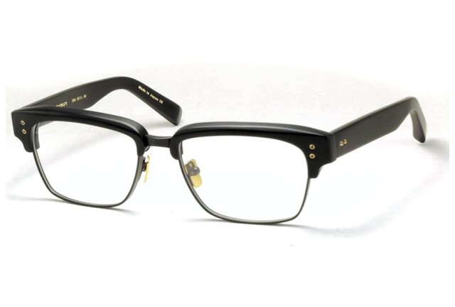 DITA (ディータ) STATESMAN 55 (ステイツマン) DRX-2011-L-55 Matte Black - Matte Black Metal w/Gold Hex Rivets & Hinge Plates