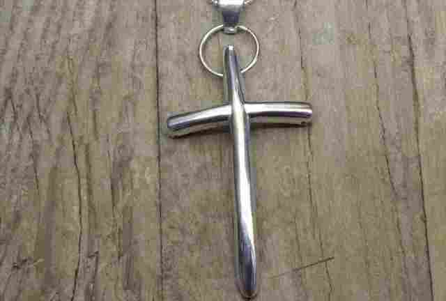 ヴィンテージ　スターリング シルバー　ネックレス クロス （N015) Vintage  Silver 925 Necklace