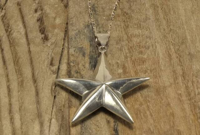 ヴィンテージ　スターリング シルバー　ネックレス スター 星型 （N017) Vintage  Silver 925 Necklace