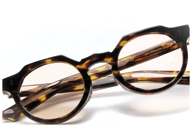 ぶぅぶ　　CUBIC ブラウン ラウンドメガネ 47-22-145 Few by NEW. フューバイニュー (NEWMAN ニューマン）メガネ 眼鏡