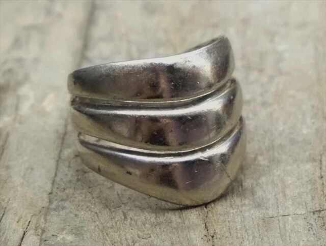 ヴィンテージ　スターリング シルバー　リング Size16　モダン （R039) Vintage  Silver 925 Ring