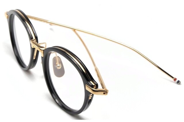 THOM BROWNE ラウントフレムメカネ UEO421AG000300151 001 THOM BROWNE UEO422A-G0003-001-52//BLK-GLD | OPT