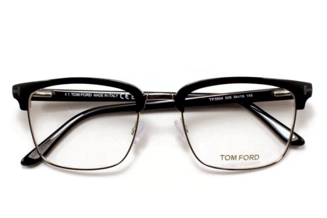 本日限定値下げ！トムフォード TF5504 サーモント ブロー フレーム トムフォード TF5504 メガネ ブラック サーモントブローフレーム
