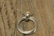 ヴィンテージ　スターリング シルバー　ネックレス 5連リング （N018) Vintage  Silver 925 Necklace