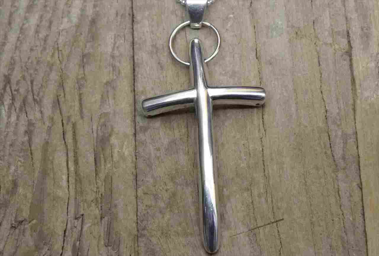 ヴィンテージ スターリング シルバー ネックレス クロス (N015) Vintage Silver 925 Necklace