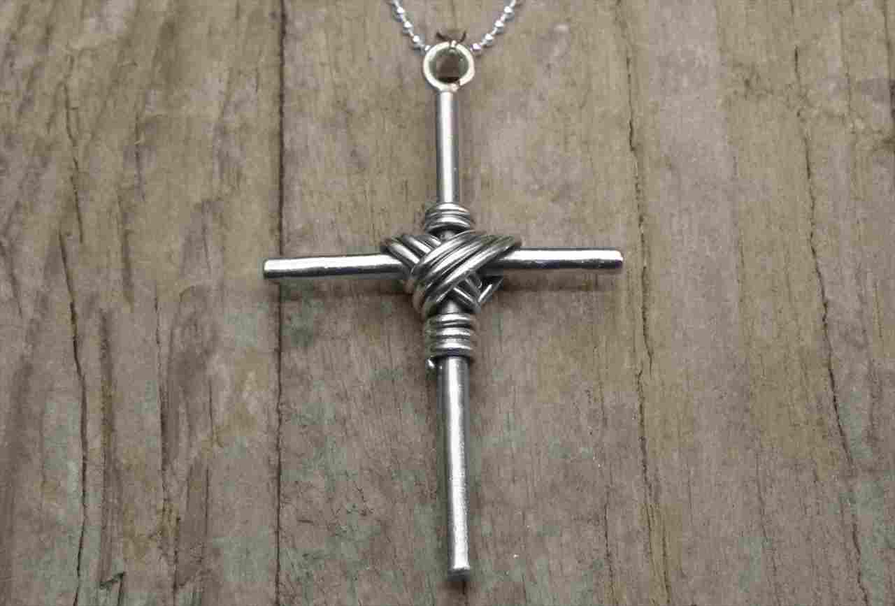 ヴィンテージ　スターリング シルバー　ネックレス クロス （N016) Vintage  Silver 925 Necklace