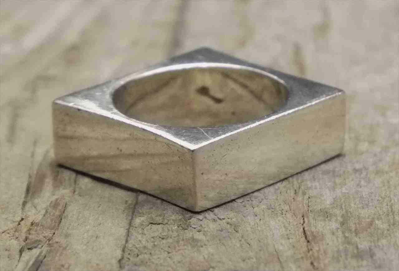 ヴィンテージ　スターリング シルバー　リング Size17　モダン （R029) Vintage  Silver 925 Ring