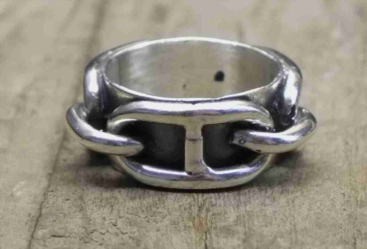 ヴィンテージ　スターリング シルバー　リング Size15　モダン （R031) Vintage  Silver 925 Ring