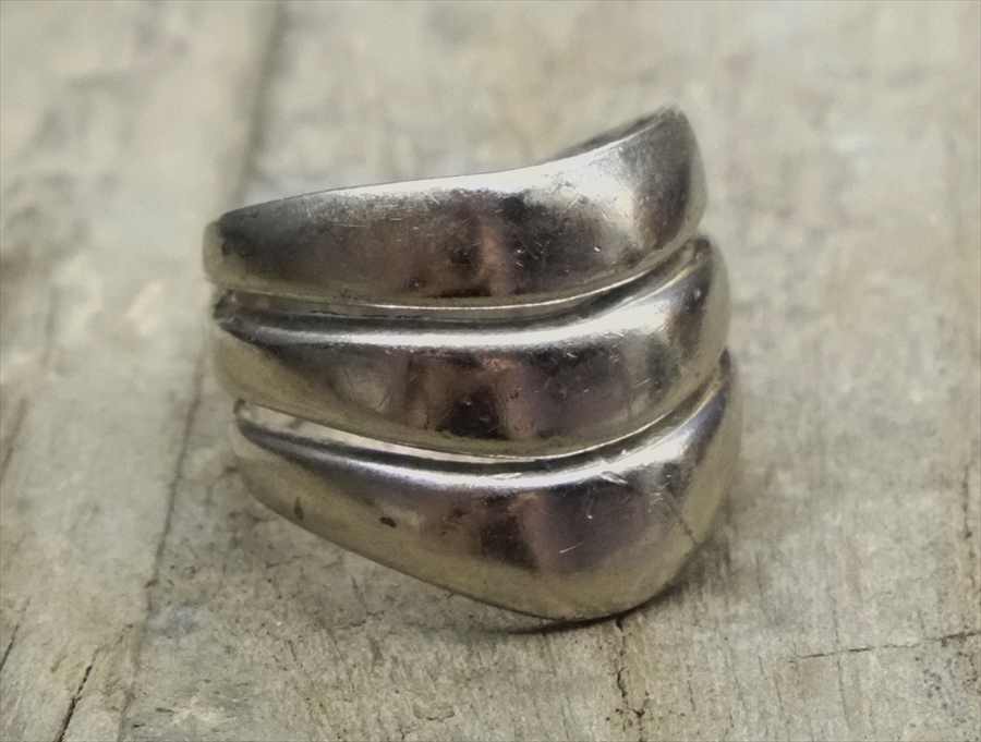 ヴィンテージ　スターリング シルバー　リング Size16　モダン （R039) Vintage  Silver 925 Ring