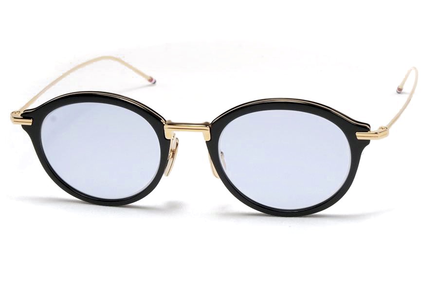 THOM BROWNE トムブラウン 眼鏡 UE0908A 001 49 Black ブラック BLUE LENS