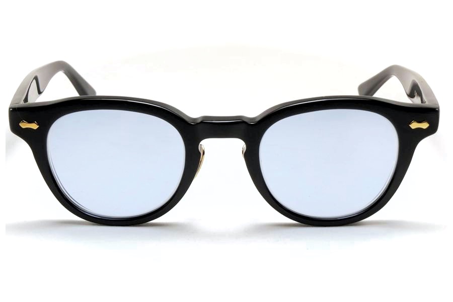 YUENN EYEWEAR ユエン アイウエアー 眼鏡 メガネ サングラス YE-001 A メタルアームノーズパット ブラック ゴールド ブルーレンズ