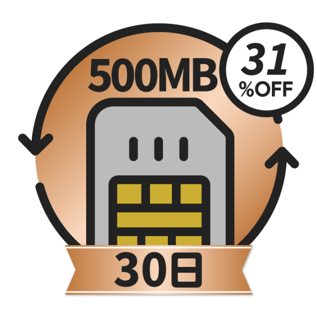 KAZUNA eTalk5 グローバル通信チャージ＜500MB/30日＞