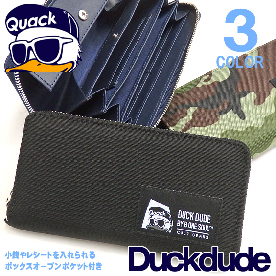 DUCK DUDE 財布 ラウンドファスナー 長財布 ダックデュード ブランドタグ ロングウォレット 商品番号 ACCE-044
