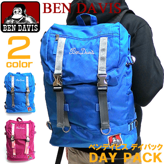 BEN DAVIS バックパック ベンデイビス デイパック メタルバックル ロゴ刺繍 リュックサック BEN-1105