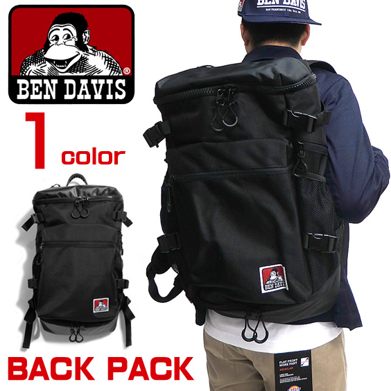 BEN DAVIS バックパック ベンデイビス リュックサック ダブルジップ デイパック サイドストラップ付き BEN-1121