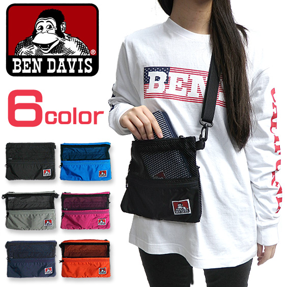BEN DAVIS バッグ ベンデイビス サコッシュ メッシュ ショルダーバッグ メッシュポケット BEN-1126