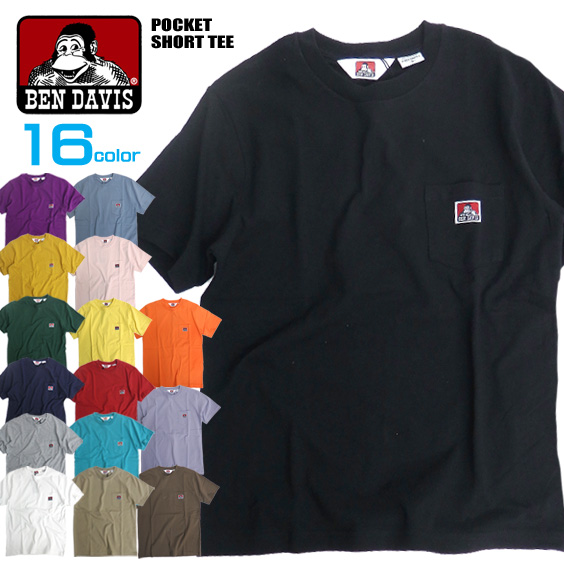 BEN DAVIS Tシャツ ポケット付き メンズ ベンデイビス 半袖Tシャツ ゴリラアイコンタグ付き BEN-1128