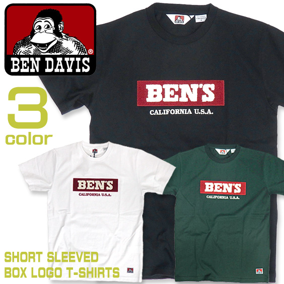 BEN DAVIS Tシャツ ベンデイビス ワッペン ボックスロゴ 半袖Tシャツ パイル地 ベンデビ BEN-1177
