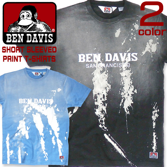 BEN DAVIS Tシャツ ベンデイビス ブリーチ加工 Tシャツ メンズ 半袖Tシャツ ゴリラタグ ベンデビ BEN-1183