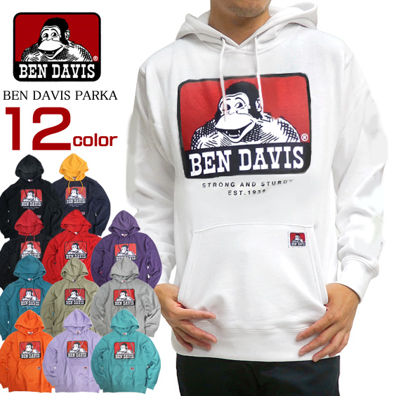 BEN DAVIS パーカー ゴリラプリント プルオーバーパーカー メンズ ベンデイビス トップス スウェット BEN-1229
