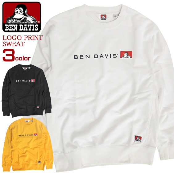 BEN DAVIS スウェット ロゴプリント トレーナー メンズ ベンデイビス ゴリラ プリント クルーネック BEN-1270