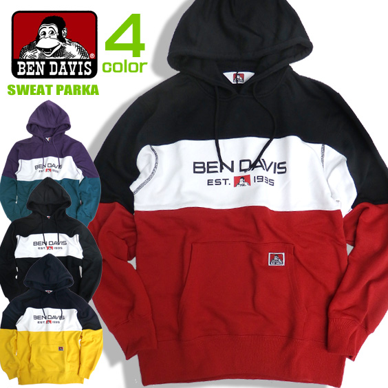 BEN DAVIS パーカー 切り替え スウェットパーカー ベンデイビス プルパーカー トップス スエット BEN-1273