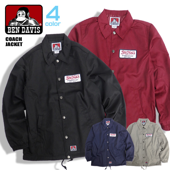 BEN DAVIS ジャケット ワッペン コーチジャケット メンズ ツイルジャケット ベンデイビス アウター BEN-1293