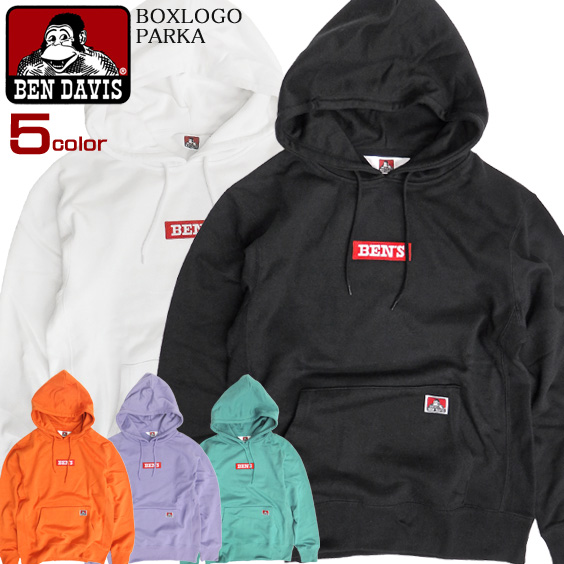 BEN DAVIS パーカー ボックスロゴ スウェットパーカー メンズ ベンデイビス スエット 裏毛 BEN-1296