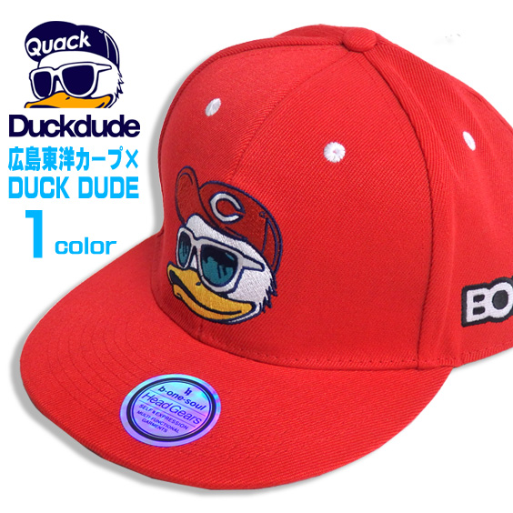 DUCK DUDE キャップ 広島東洋カープ コラボキャップ 刺繍 ダックデュード ビーワンソウル 帽子 CAP-019