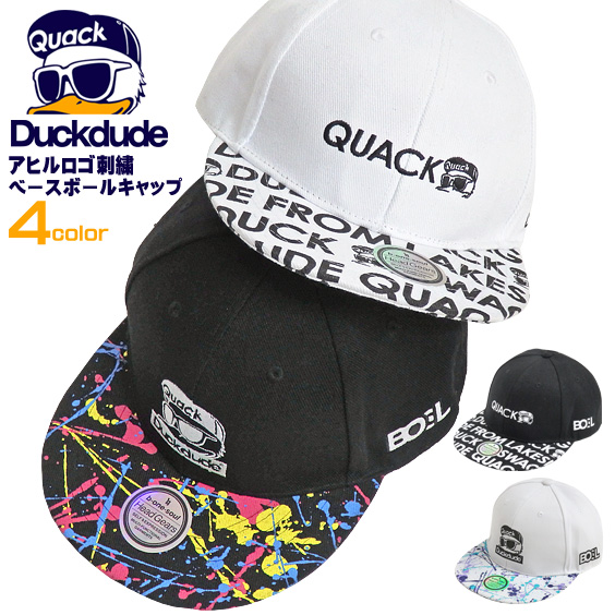 DUCK DUDE キャップ 総柄 ベースボールキャップ メンズ レディース ダックデュード アヒル刺繍 帽子 CAP-054