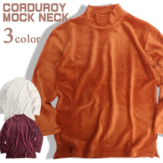 Timely Warning モックネック コーデュロイ カットソー 長袖 メンズ 秋冬 タイムリーワーニング CSL-124