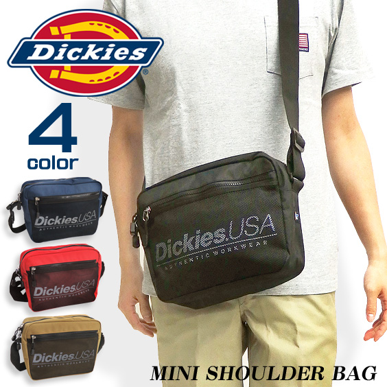 Dickies ショルダーバッグ ディッキーズ 斜め掛けバッグ ロゴ ミニショルダー メッシュポケット DICKIES-575
