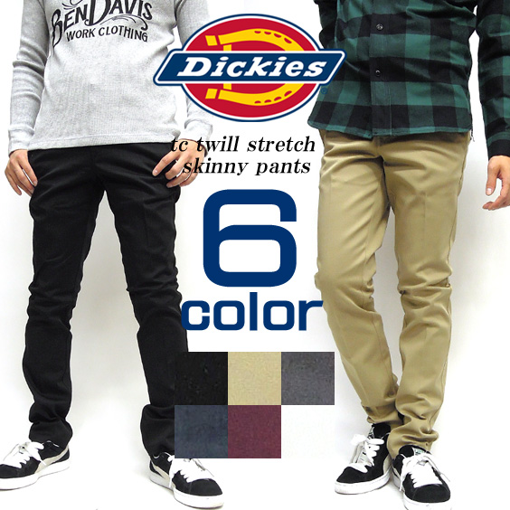 Dickies ロングパンツ ディッキーズ ストレッチ スキニー ワークパンツ TCツイル メンズ チノパン DICKIES-WD881
