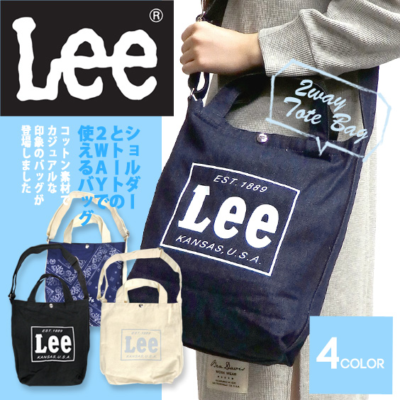 Lee トートバッグ リー バッグ 0425315 2way トートバッグ ロゴプリントとペイズリー柄のプリント LEE-005