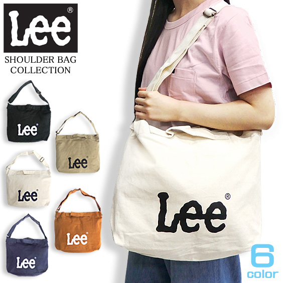 Lee ショルダーバッグ ロゴプリント バッグ リー バッグ LEE キャンバスショルダーバッグ 斜め掛けバッグ LEE-024