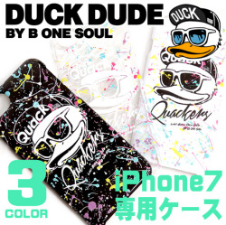 DUCK DUDE iphoneケース ダックデュード アイフォン7 ケース アヒルとスプラッシュプリント ACCE-028