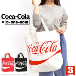 B-ONE-SOUL バッグ コカ・コーラ トートバッグ ロゴプリント Coca-Cola 手提げカバン BAG-076