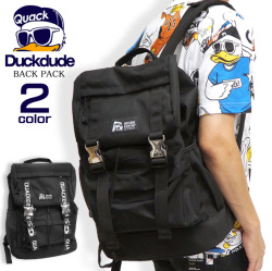 DUCK DUDE リュック フラップ バックパック ダックデュード ロゴテープ リュックサック アヒルタグ BAG-077