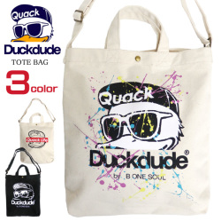 DUCK DUDE バッグ アヒルプリント トートバッグ ダックデュード ショルダーバッグ メンズ レディース BAG-081