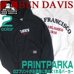 BEN DAVIS プルオーバーパーカー ベンデイビス パーカー メンズ スウェット ゆったりめ BEN'S BEN-1099