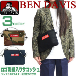 BEN DAVIS バッグ ベンデイビス サコッシュ ロゴ刺繍 メンズ レディース ベンデビ カバン BEN-1115