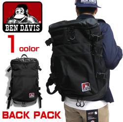 BEN DAVIS バックパック ベンデイビス リュックサック ダブルジップ デイパック サイドストラップ付き BEN-1121