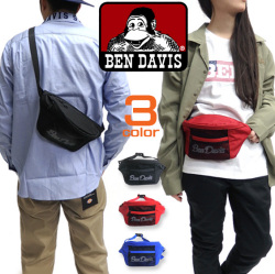 BEN DAVIS ウエストバッグ ベンデイビス ウエストポーチ ロゴプリント バッグ メンズ レディース BEN-1122