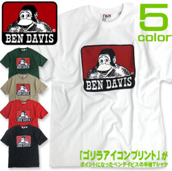 BEN DAVIS Tシャツ ゴリラアイコン プリント ベンデイビス 半袖Tシャツ メンズ プリントTシャツ BEN-1129
