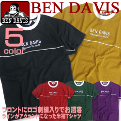 BEN DAVIS Tシャツ ロゴ刺繍 半袖Tシャツ メンズ ベンデイビス トップス メンズトップス 半袖 BEN-1132