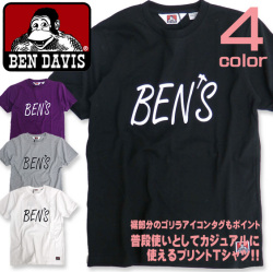 BEN DAVIS 半袖Tシャツ 手書き感のあるロゴ Tシャツ ベンデイビス 半袖 トップス ロゴプリント BEN-1144