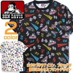 BEN DAVIS Tシャツ 総柄 ポケットTシャツ メンズ 半袖 ベンデイビス 胸ポケット付き トップス BEN-1148