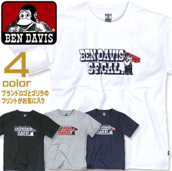 BEN DAVIS プリントTシャツ ベンデイビス ゴリラ ベンデビ 半袖Tシャツ アメカジ ベンデイヴィス BEN-1160
