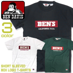 BEN DAVIS Tシャツ ベンデイビス ワッペン ボックスロゴ 半袖Tシャツ パイル地 ベンデビ BEN-1177