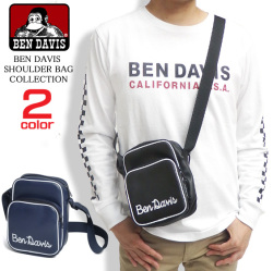 BEN DAVIS ショルダーバッグ 手書きロゴ プリント ベンデイビス バッグ メンズ ロゴプリント BEN-1197
